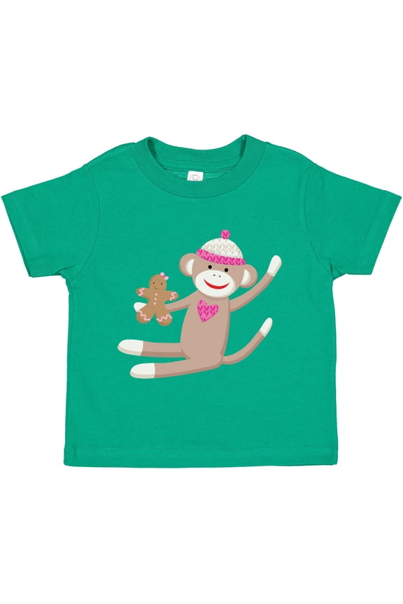Sock Monkey Gingerbread Boys or Girls Toddler T-Shirt