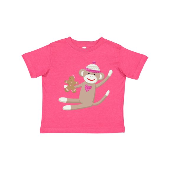 Inktastic Sock Monkey Gingerbread Boys or Girls Toddler T-Shirt