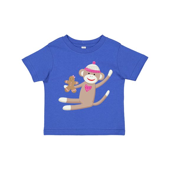 Inktastic Sock Monkey Gingerbread Boys or Girls Toddler T-Shirt