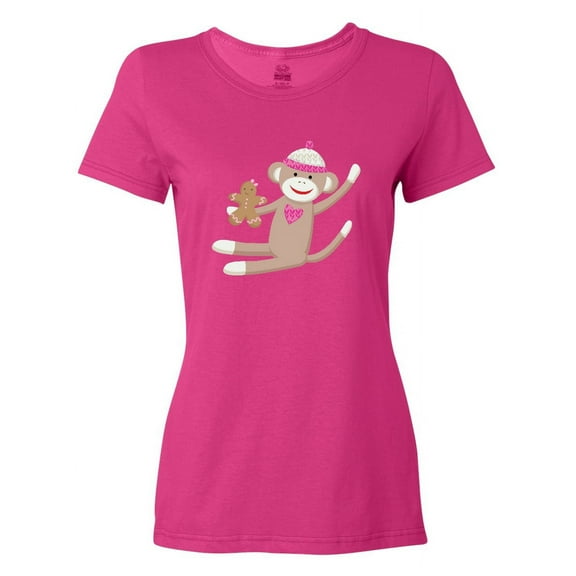 Inktastic Sock Monkey Gingerbread Women's T-Shirt