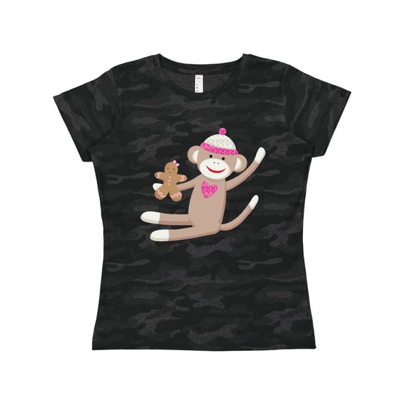 Inktastic Sock Monkey Gingerbread Women's T-Shirt
