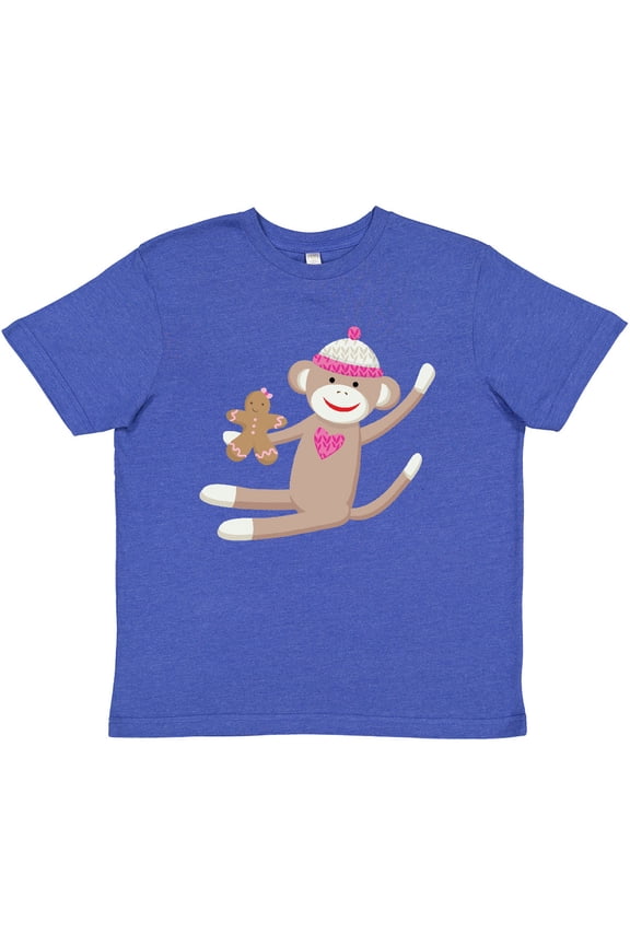 Sock Monkey Gingerbread Youth T-Shirt