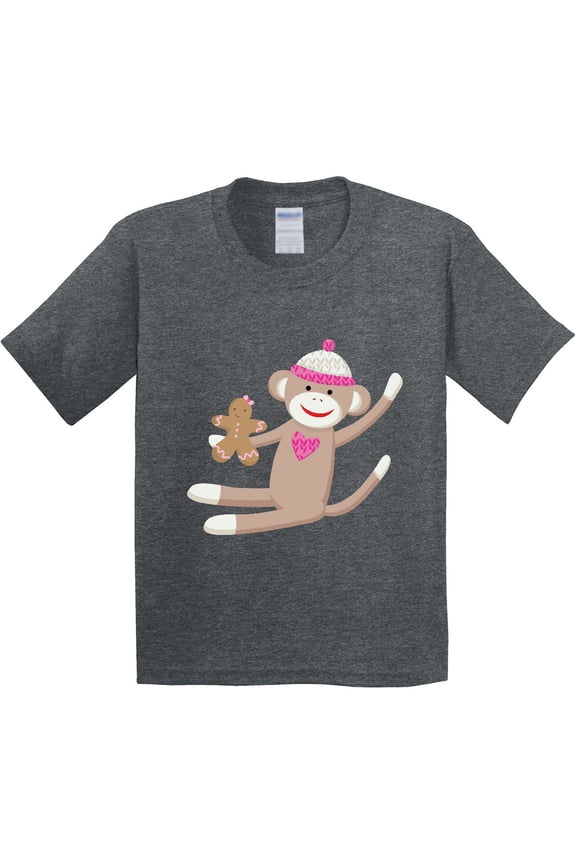 Sock Monkey Gingerbread Youth T-Shirt