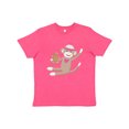 thumbnail image 1 of Inktastic Sock Monkey Gingerbread Youth T-Shirt, 1 of 5
