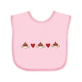 thumbnail image 1 of Inktastic Sock Monkey Heart Border Boys or Girls Baby Bib, 1 of 4
