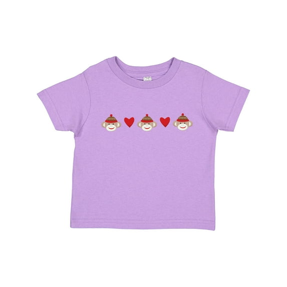 Inktastic Sock Monkey Heart Border Boys or Girls Toddler T-Shirt