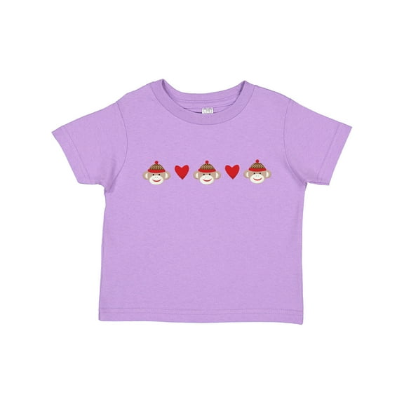 Inktastic Sock Monkey Heart Border Boys or Girls Toddler T-Shirt