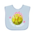 thumbnail image 1 of Inktastic Softball Princess- Tiara Girls Baby Bib, 1 of 4