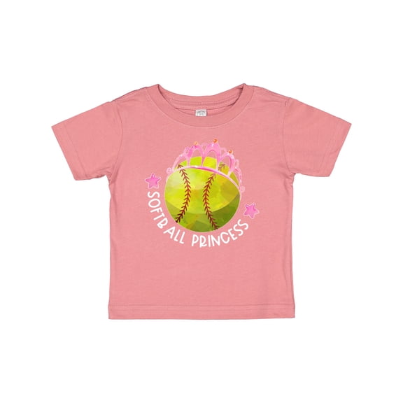 Inktastic Softball Princess- Tiara Girls Baby T-Shirt