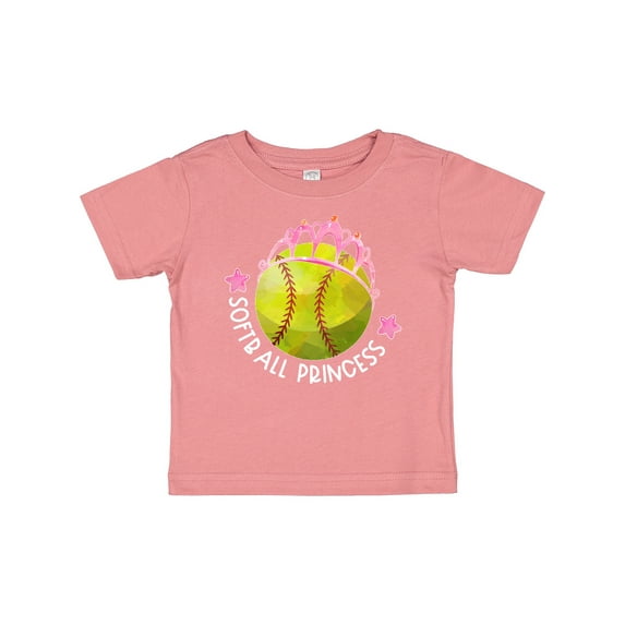 Inktastic Softball Princess- Tiara Girls Baby T-Shirt