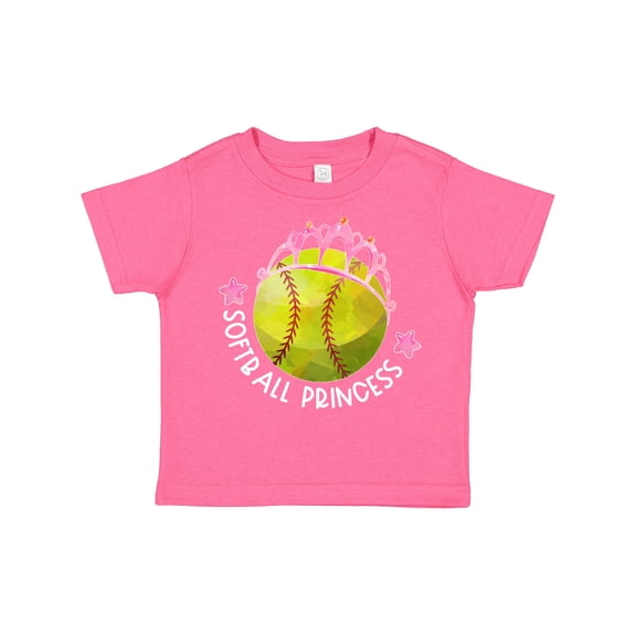 Inktastic Softball Princess- Tiara Girls Toddler T-Shirt