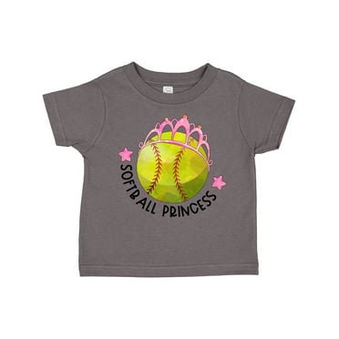 Inktastic Softball Princess- Tiara Girls Toddler T-Shirt