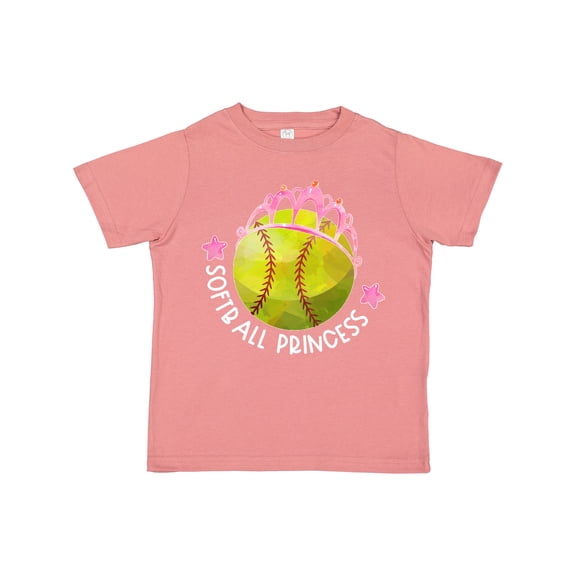 Inktastic Softball Princess- Tiara Girls Toddler T-Shirt