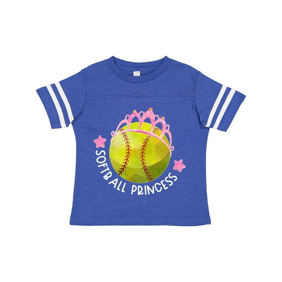 Inktastic Softball Princess- Tiara Girls Toddler T-Shirt