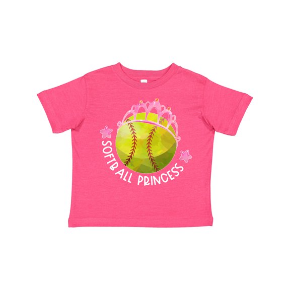 Inktastic Softball Princess- Tiara Girls Toddler T-Shirt