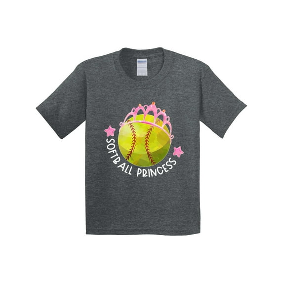 Inktastic Softball Princess Tiara Youth T-Shirt