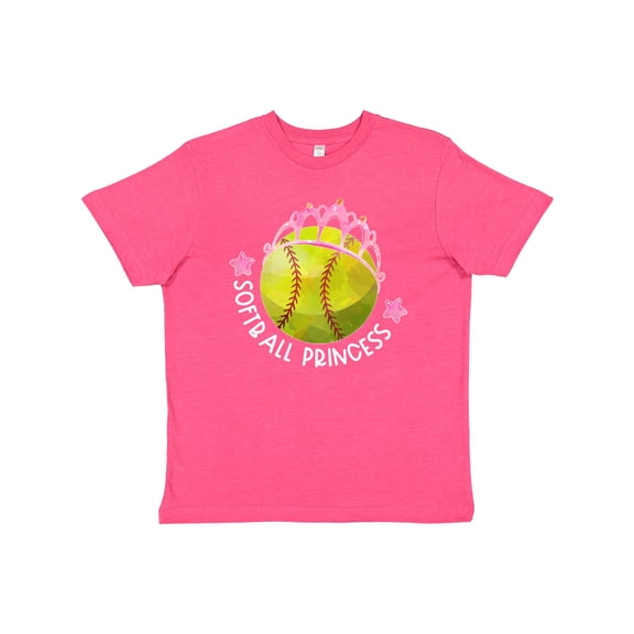 Inktastic Softball Princess Tiara Youth T-Shirt