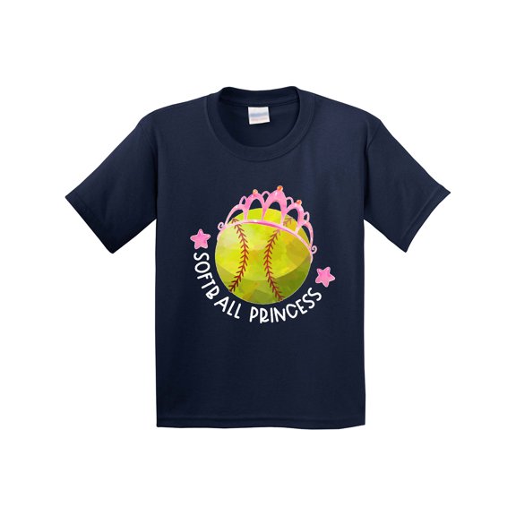 Inktastic Softball Princess Tiara Youth T-Shirt