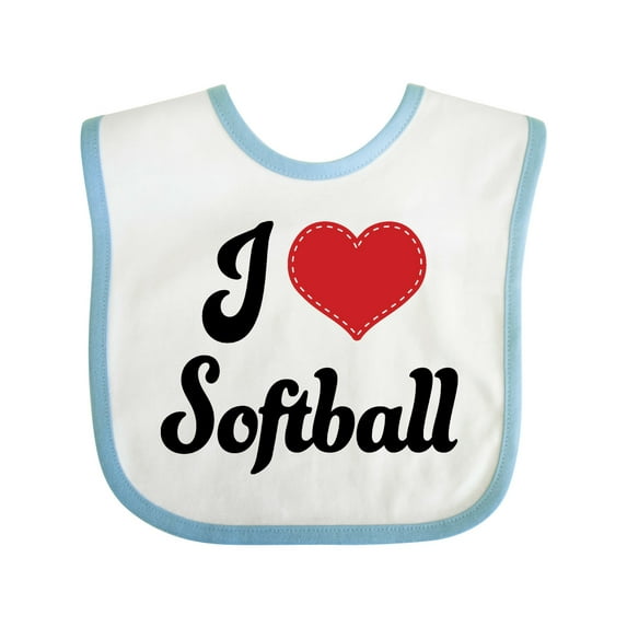 Inktastic Softball Sports Gift for Girls Girls Baby Bib