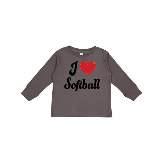 Inktastic Softball Sports Gift for Girls Girls Long Sleeve Toddler T-Shirt