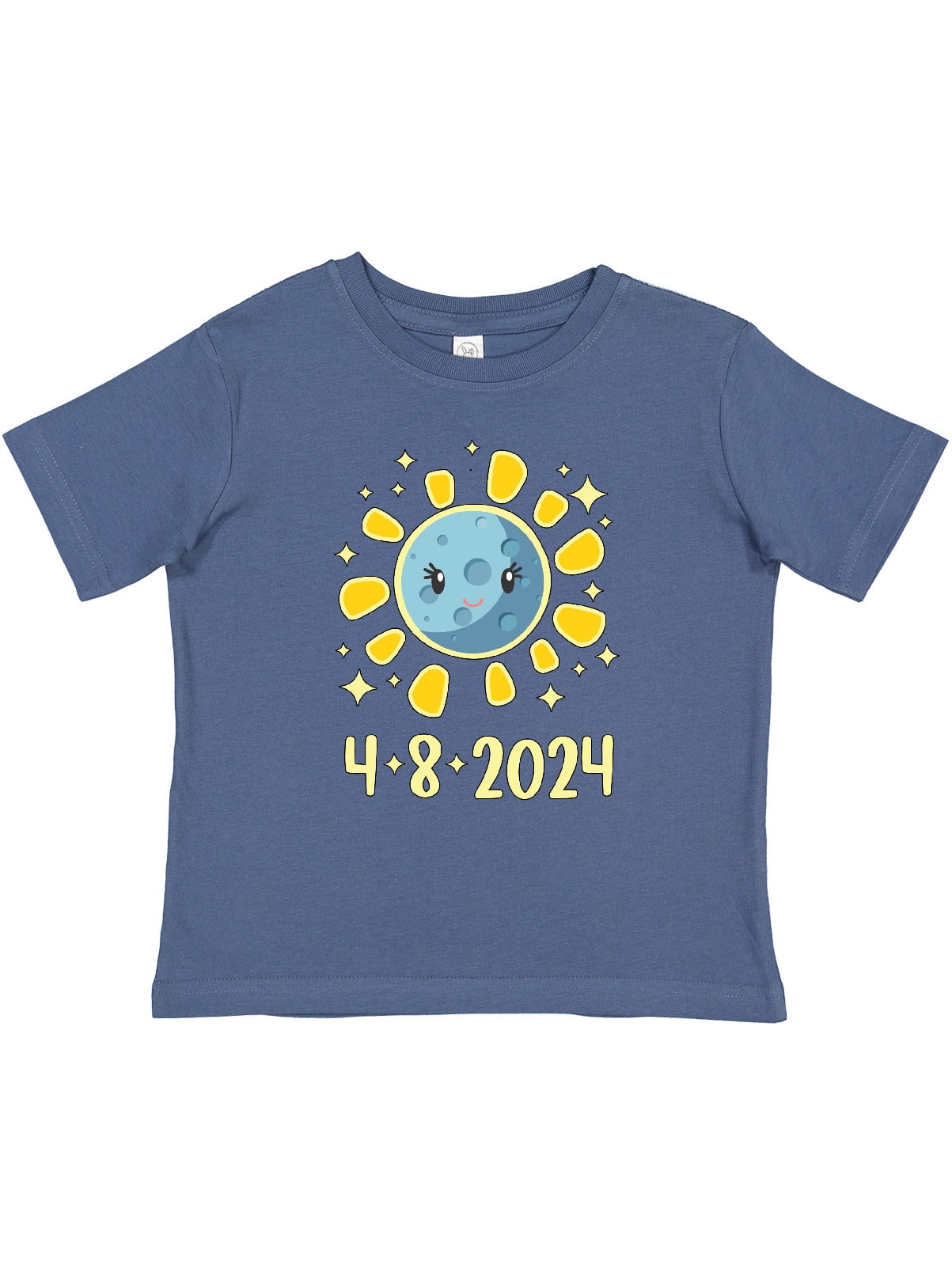 Inktastic Solar Eclipse April 8th, 2024 Cute Moon Boys or Girls Baby T