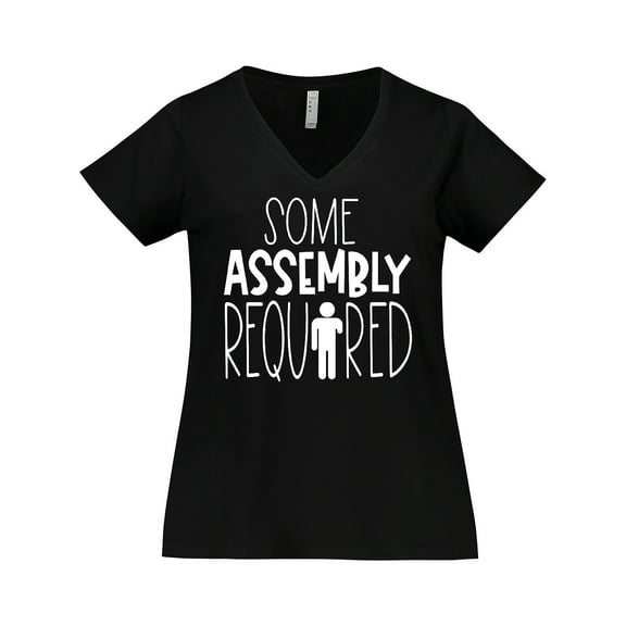 Inktastic Some Assembly Required Left Arm Amputee Women's Plus Size V-Neck T-Shirt