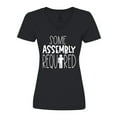 thumbnail image 1 of Inktastic Some Assembly Required Left Arm Amputee Women's V-Neck T-Shirt, 1 of 5