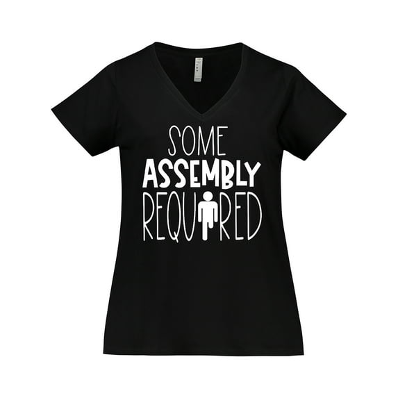 Inktastic Some Assembly Required Left Leg Amputee Women's Plus Size V-Neck T-Shirt