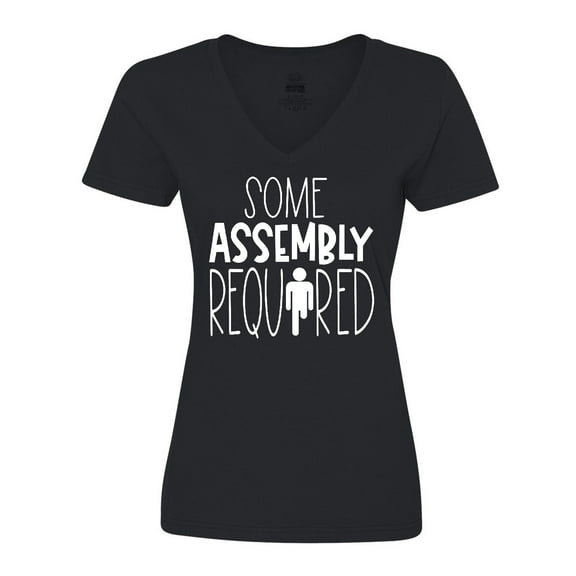 Inktastic Some Assembly Required Left Leg Amputee Women's V-Neck T-Shirt