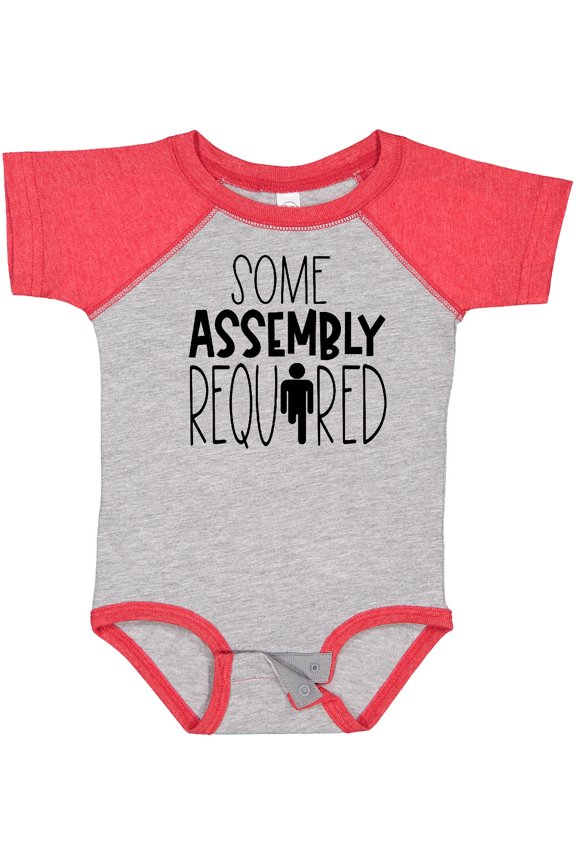 Some Assembly Required Right Leg Amputee Boys or Girls Baby Bodysuit