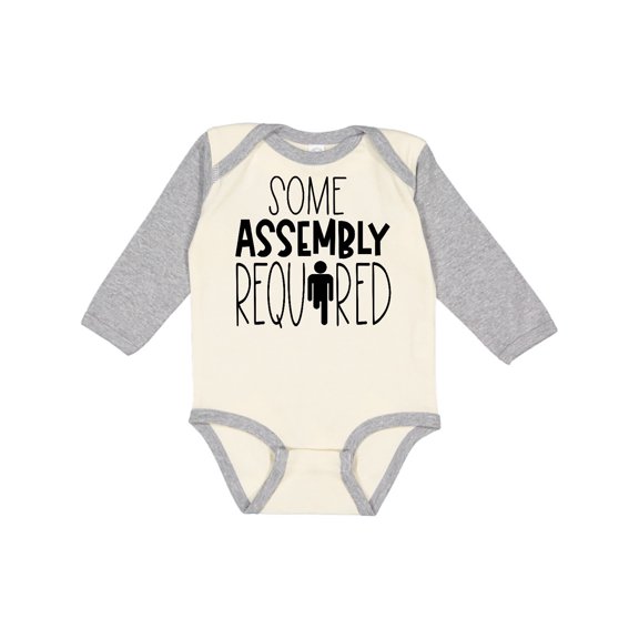 Inktastic Some Assembly Required Right Leg Amputee Boys or Girls Long Sleeve Baby Bodysuit