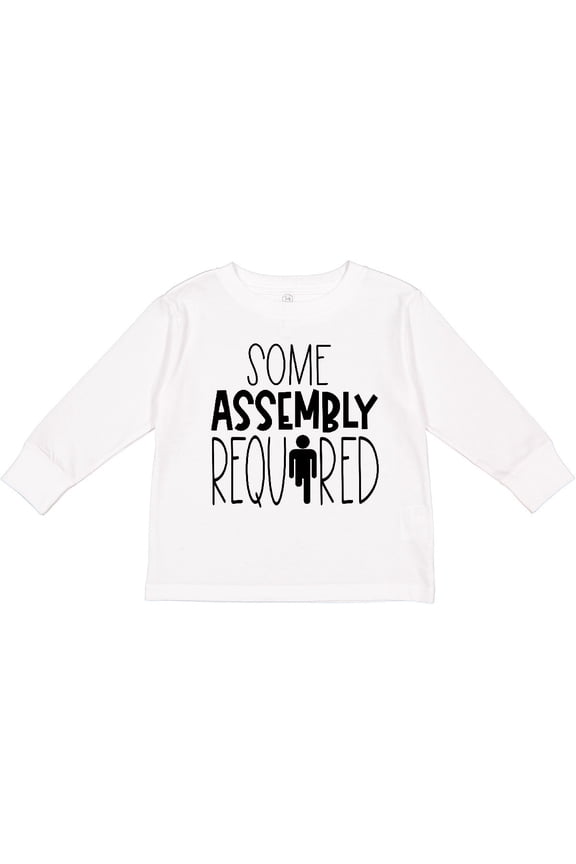 Some Assembly Required Right Leg Amputee Boys or Girls Long Sleeve Toddler T-Shirt