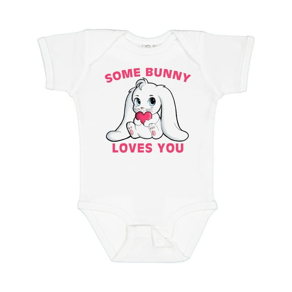 Inktastic Some Bunny Loves You Boys or Girls Baby Bodysuit