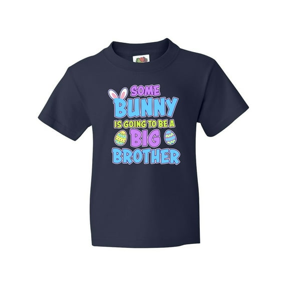 Inktastic Some Bunny is Going to Be a Big Brother with Bunny Ears and Eggs Youth T-Shirt