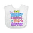 thumbnail image 1 of Inktastic Some Bunny is Going to Be a Big Sister with Bunny Ears and Flowers Girls Baby Bib, 1 of 4