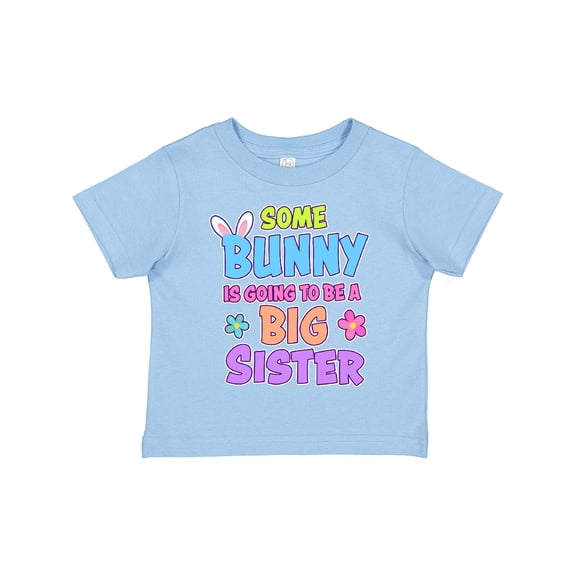 Inktastic Some Bunny is Going to Be a Big Sister with Bunny Ears and Flowers Girls Toddler T-Shirt