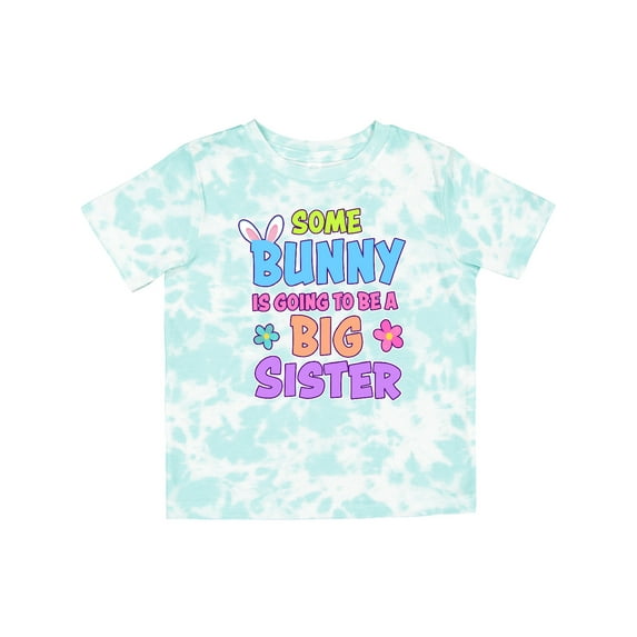 Inktastic Some Bunny is Going to Be a Big Sister with Bunny Ears and Flowers Girls Toddler T-Shirt