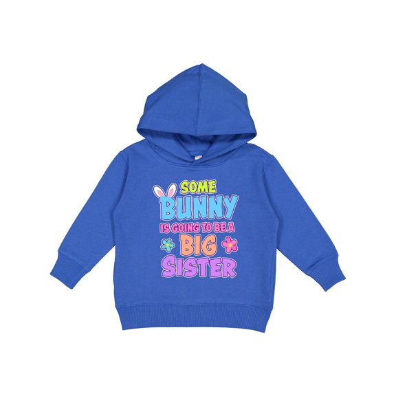 Inktastic Some Bunny is Going to Be a Big Sister with Bunny Ears and Flowers Toddler Hoodie