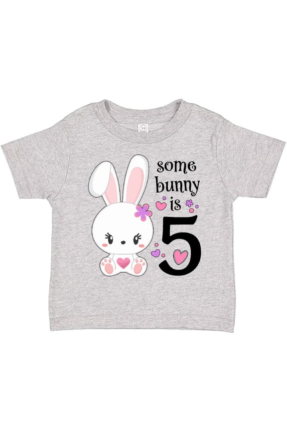 Somebunny is Five 5th Birthday Bunny Boys or Girls Toddler T-Shirt