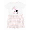 thumbnail image 1 of Inktastic Somebunny is Five 5th Birthday Bunny Girls Toddler Dress, 1 of 5