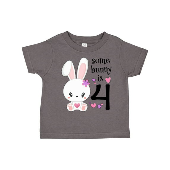 Inktastic Somebunny is Four 4th Birthday Bunny Boys or Girls Toddler T-Shirt
