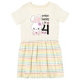 thumbnail image 1 of Inktastic Somebunny is Four 4th Birthday Bunny Girls Toddler Dress, 1 of 5