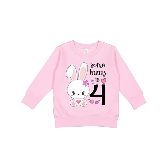Inktastic Somebunny is Four 4th Birthday Bunny Toddler Sweatshirt