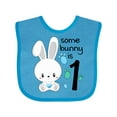 thumbnail image 1 of Inktastic Somebunny is One First Birthday Bunny Boys or Girls Baby Bib, 1 of 4