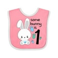 thumbnail image 1 of Inktastic Somebunny is One First Birthday Bunny Boys or Girls Baby Bib, 1 of 4