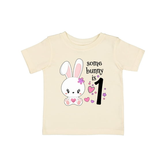 Inktastic Somebunny is One First Birthday Bunny Boys or Girls Baby T-Shirt