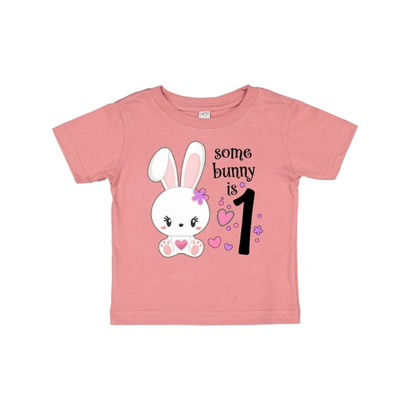 Inktastic Somebunny is One First Birthday Bunny Boys or Girls Baby T-Shirt