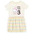 thumbnail image 1 of Inktastic Somebunny is Three-third Birthday Bunny Girls Toddler Dress, 1 of 5
