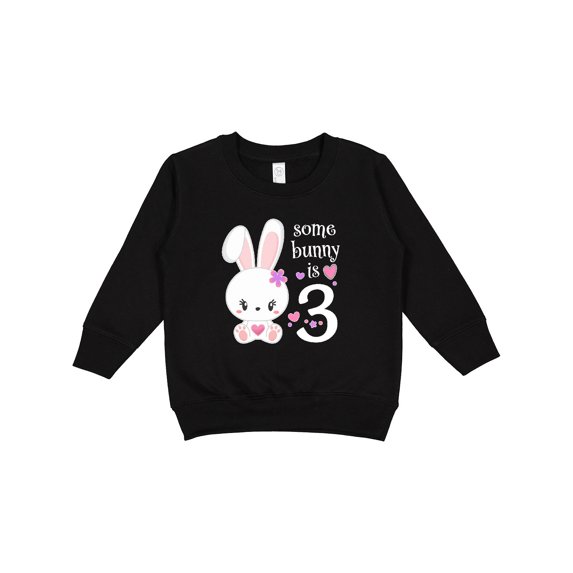 Inktastic Somebunny is Three-third Birthday Bunny Toddler Sweatshirt