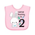 thumbnail image 1 of Inktastic Somebunny is Two-Second birthday bunny Boys or Girls Baby Bib, 1 of 4